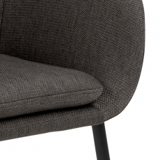 Jídelní židle Emilia, tkanina, antracitová - 6
