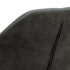 Jídelní židle Emilia, tkanina, šedá - 4