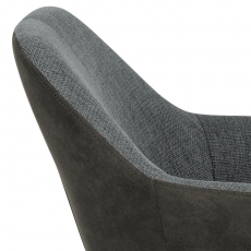 Jídelní židle Emilia, tkanina, šedá - 6