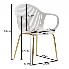 Jídelní židle Erda (SET 2 ks), bílá - 3