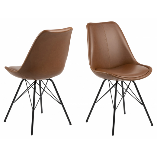 Jídelní židle Eris (SET 2 ks), hnědá - 1