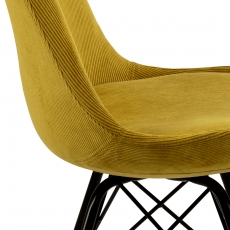 Jídelní židle Eris (SET 2ks), manšestr, žlutá - 7