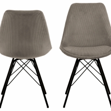Jídelní židle Eris (SET 2ks), textil , béžová - 6