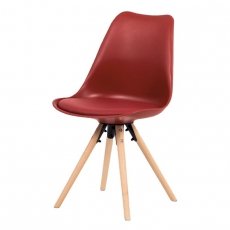 Jídelní židle Erny (SET 2 ks), červená - 1