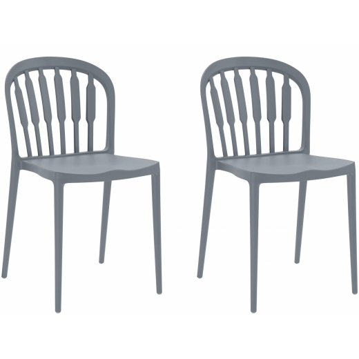 Jídelní židle Ersi (SET 2 ks), šedá - 1