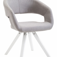 Jídelní židle Etna, světle šedá / bílá - 1