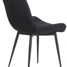 Jídelní židle Everett, textil, černá - 4
