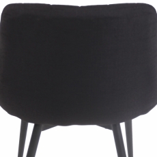 Jídelní židle Everett, textil, černá - 8