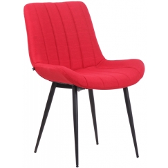 Jídelní židle Everett, textil, červená