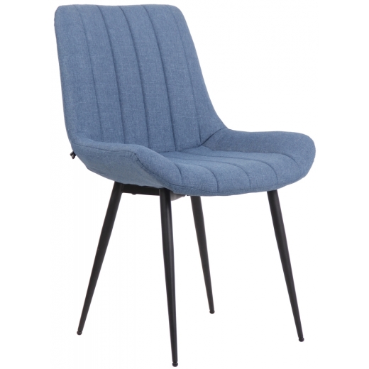 Jídelní židle Everett, textil, modrá - 1