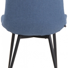 Jídelní židle Everett, textil, modrá - 4