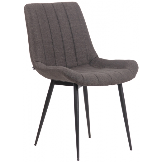 Jídelní židle Everett, textil, tmavě šedá - 1