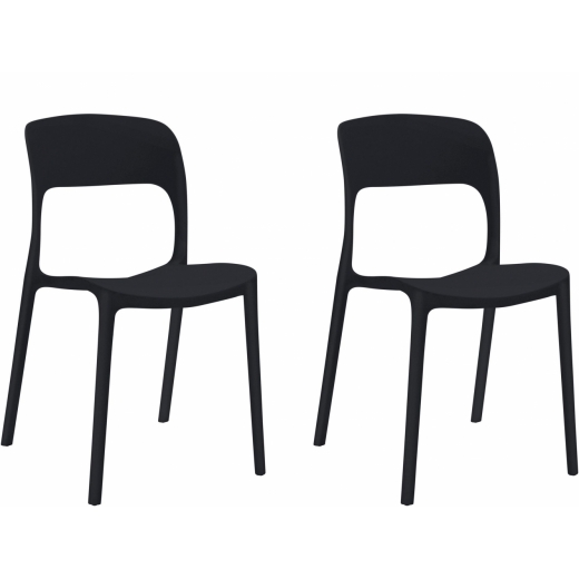 Jídelní židle Fani (SET 2 ks), černá - 1