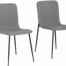 Jídelní židle Fatima (SADA 2 ks), tkanina, antracitová - 1