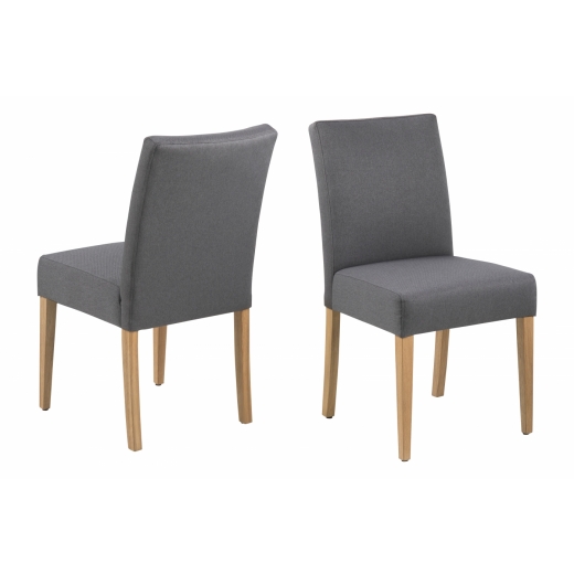 Jídelní židle Fayla (SET 2 ks), tmavě šedá - 1