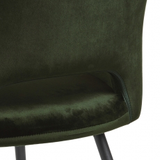 Jídelní židle Felina (SET 2ks), samet, olivová - 5