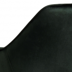 Jídelní židle Felina (SET 2ks), samet, tmavě zelená - 6