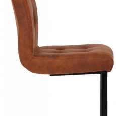 Jídelní židle Feline, textil, hnědá - 3
