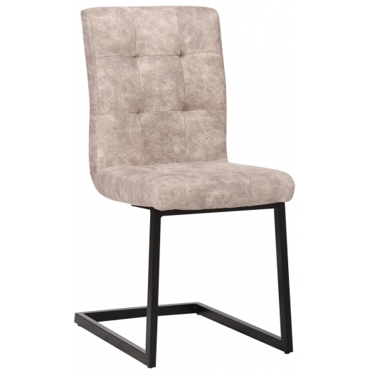 Jídelní židle Feline, textil, krémová - 1
