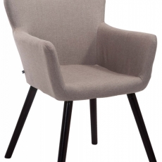 Jídelní židle Ferat, béžová / tmavě hnědá - 1
