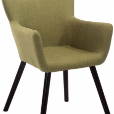 Jídelní židle Ferat, zelená / tmavě hnědá - 1