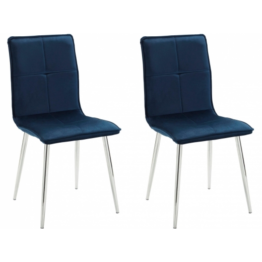 Jídelní židle Fia (SET 2 ks), tmavě modrá  - 1