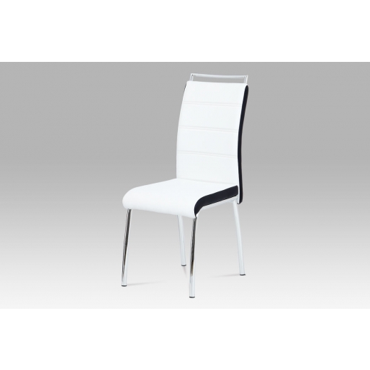 Jídelní židle Flavio (SET 4 ks), černá / bílá - 1