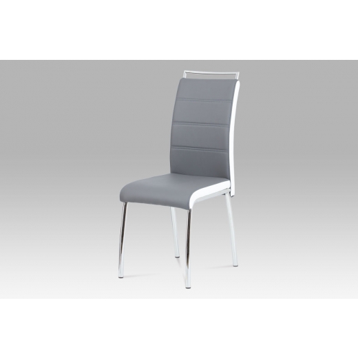 Jídelní židle Flavio (SET 4 ks), šedá / bílá - 1