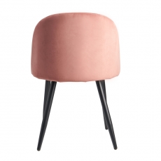 Jídelní židle Fox (SET 2 ks), samet, růžová - 7