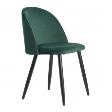 Jídelní židle Fox (SET 2 ks), samet, tmavě zelená - 3