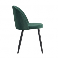 Jídelní židle Fox (SET 2 ks), samet, tmavě zelená - 6