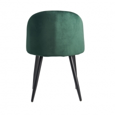 Jídelní židle Fox (SET 2 ks), samet, tmavě zelená - 7