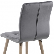 Jídelní židle Frida (SET 2ks), samet, tmavě šedá - 8