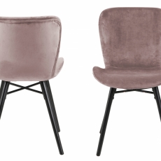 Jídelní židle George (SET 2 ks), světle růžová - 2