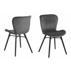 Jídelní židle George (SET 2 ks), tmavě šedá