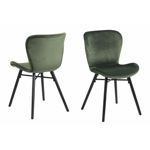 Jídelní židle George (SET 2 ks), tmavě zelená - 1