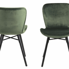 Jídelní židle George (SET 2 ks), tmavě zelená - 2
