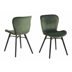 Jídelní židle George (SET 2 ks), tmavě zelená