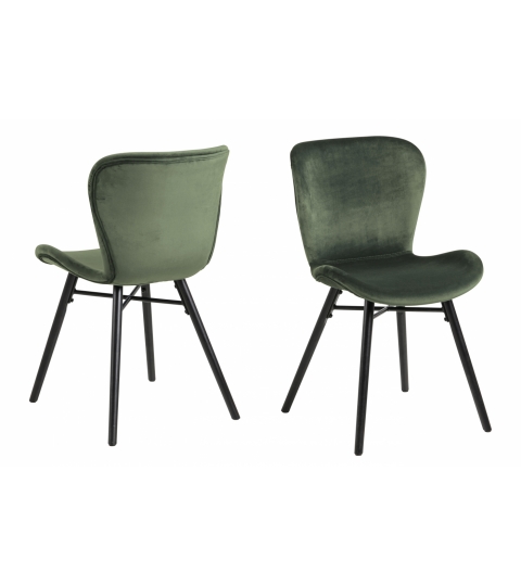 Jídelní židle George (SET 2 ks), tmavě zelená