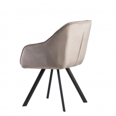 Jídelní židle Gepo, samet, béžová - 6