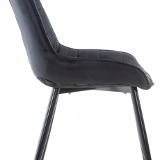 Jídelní židle Gigi, samet, černá - 2