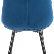 Jídelní židle Gigi, samet, modrá - 4