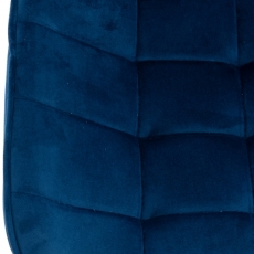 Jídelní židle Gigi, samet, modrá - 5