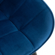 Jídelní židle Gigi, samet, modrá - 6