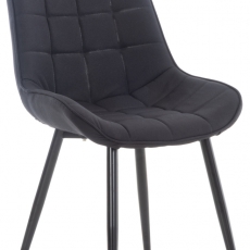 Jídelní židle Gigi, textil, černá - 1