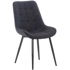 Jídelní židle Gigi, textil, černá