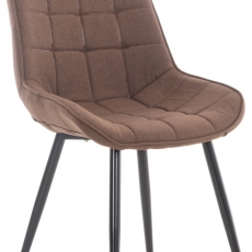 Jídelní židle Gigi, textil, hnědá - 1