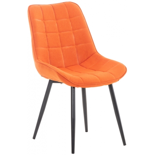 Jídelní židle Gigi, textil, oranžová - 1
