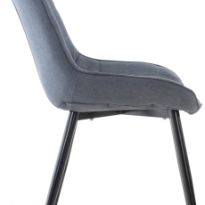 Jídelní židle Gigi, textil, tmavě šedá - 2