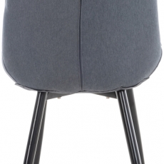 Jídelní židle Gigi, textil, tmavě šedá - 4